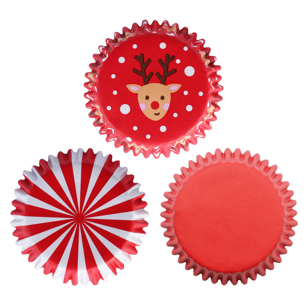 Santa Mix Cupcake Cases Pk/100