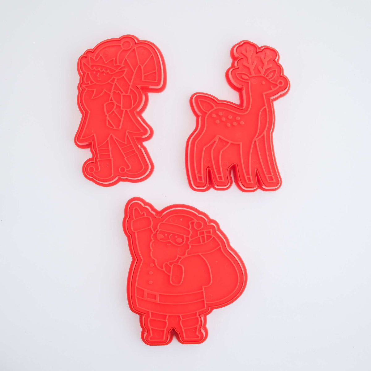 Santa's Workshop Cookie Cutters & Stamps Set Of 3
