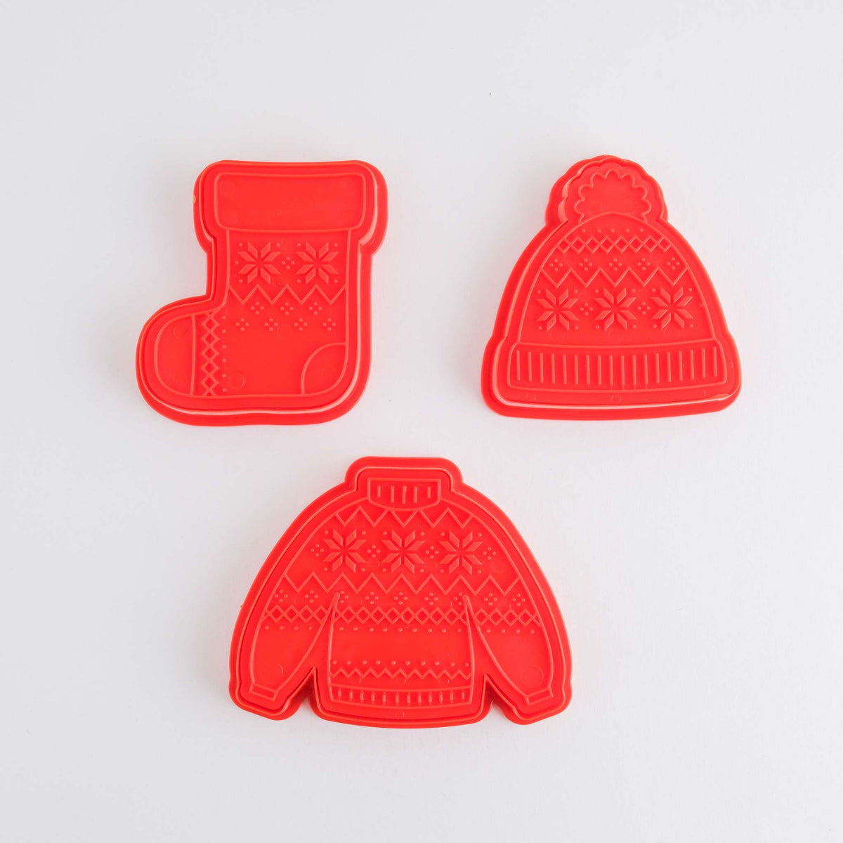 Cosy Christmas Cookie Cutters & Stamps Set Of 3