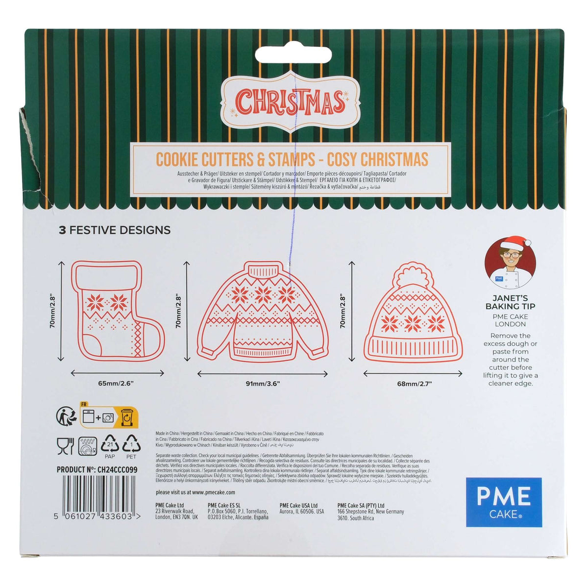 Cosy Christmas Cookie Cutters & Stamps Set Of 3