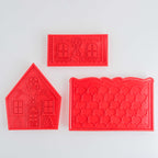 Kerst Koekjesuitstekers & Stempels - Peperkoekhuis (Set van 3)