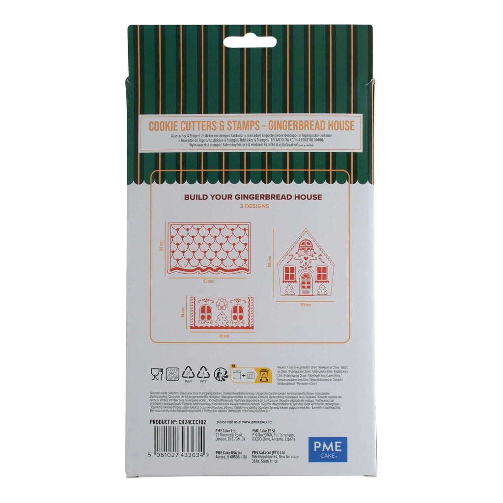 Kerst Koekjesuitstekers & Stempels - Peperkoekhuis (Set van 3)
