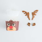 Kerst Cupcake Versieringset - Rendieren (Set van 6)