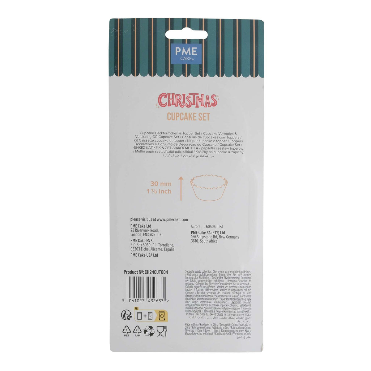 Weihnachtliche Bakförmchen & Cupcake Dekorationensset - Goldene Sterne (24er-Set)