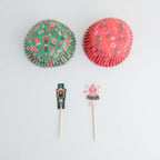 Kerst Cupcakevormpjes & Topper Set van 24 - Notenkraker