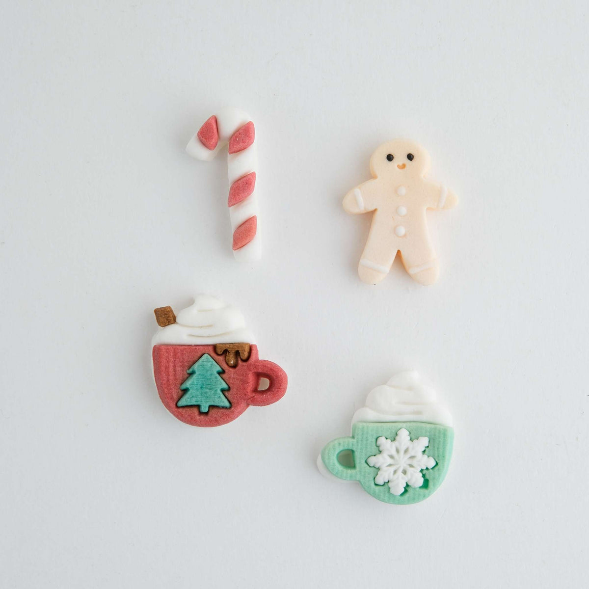 Navidad Decoraciones de Azúcar Comestibles - Alegría Navideña (12 piezas)