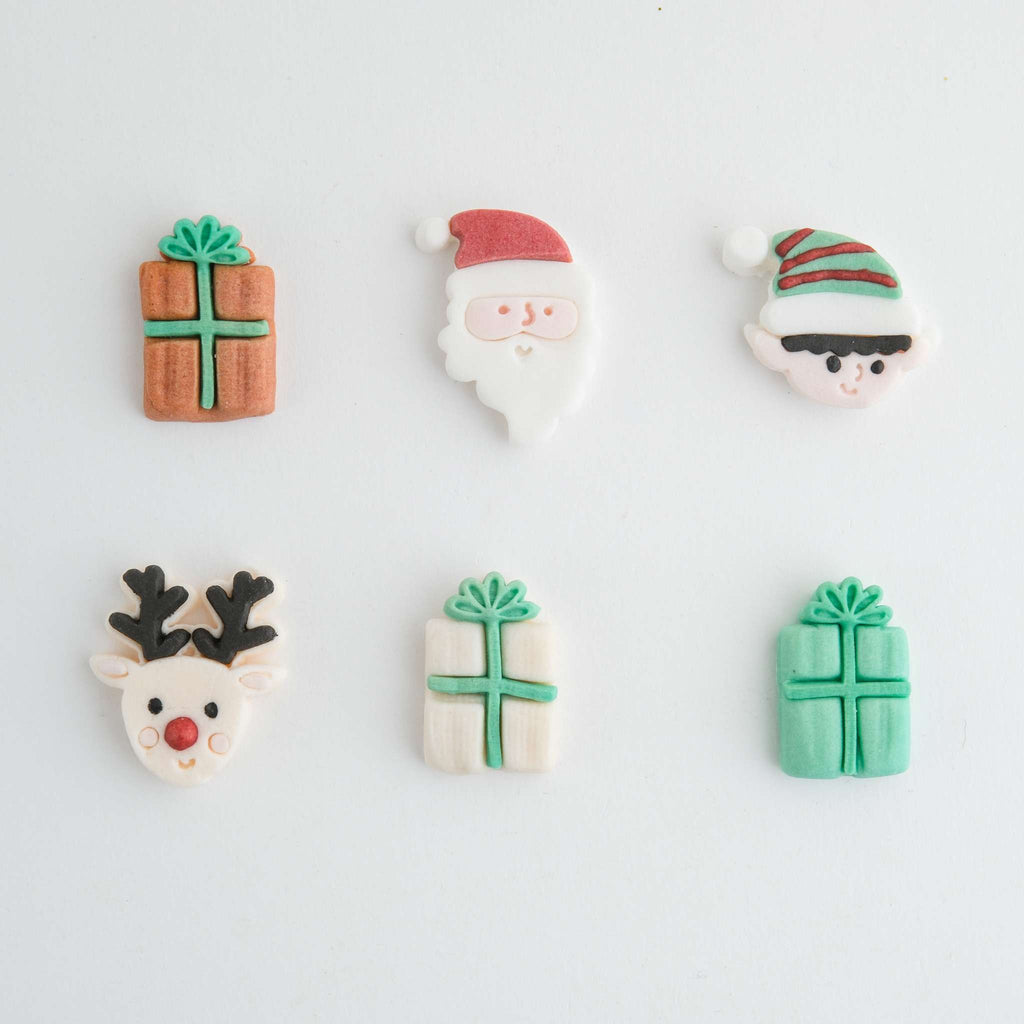 Kerst Eetbare Suikerdecoraties - De Kerstman komt naar de stad (12 stuks)
