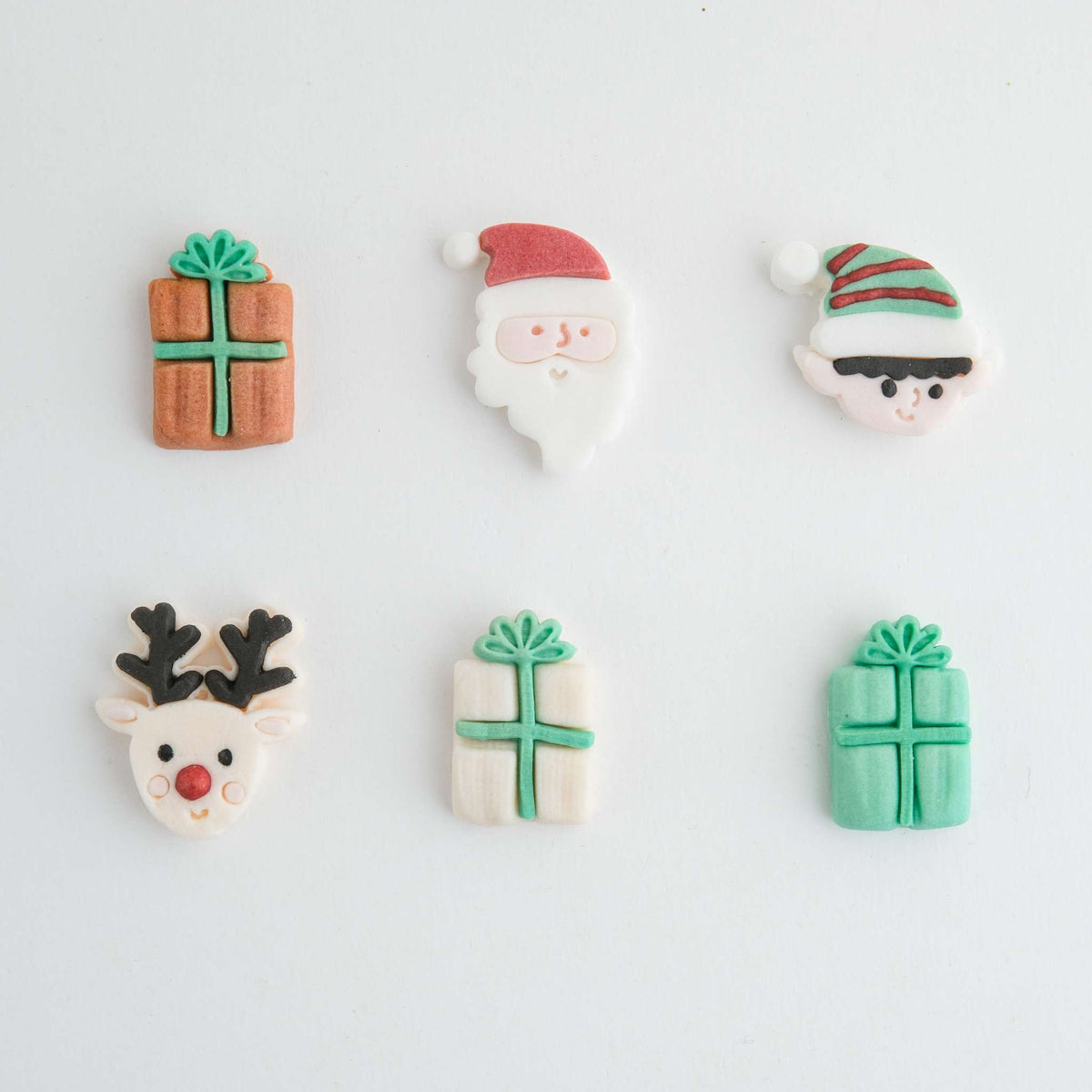 Navidad Decoraciones de Azúcar Comestibles - ¡Santa Viene a la Ciudad! (12 piezas)