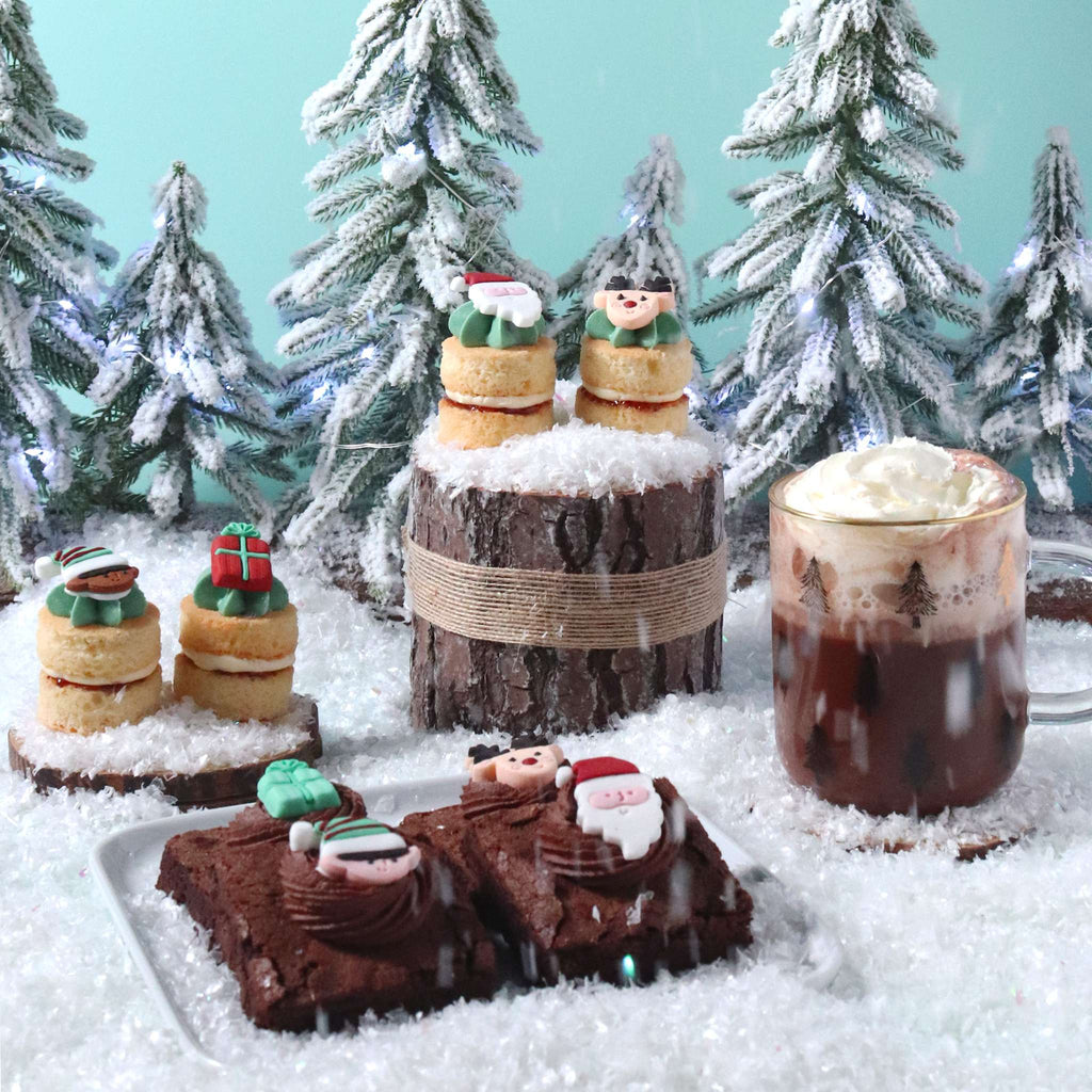 Kerst Eetbare Suikerdecoraties - De Kerstman komt naar de stad (12 stuks)