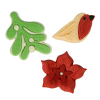 Kerst Eetbare Suikerdecoraties - Onder de Mistletoe (12 stuks)