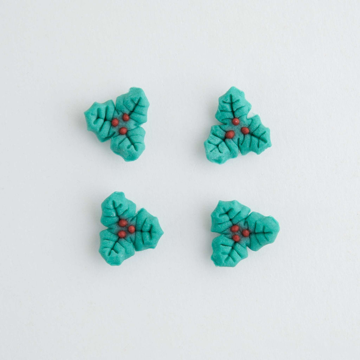 Navidad Decoraciones de Azúcar Comestibles - Acebo Alegre (24 piezas)