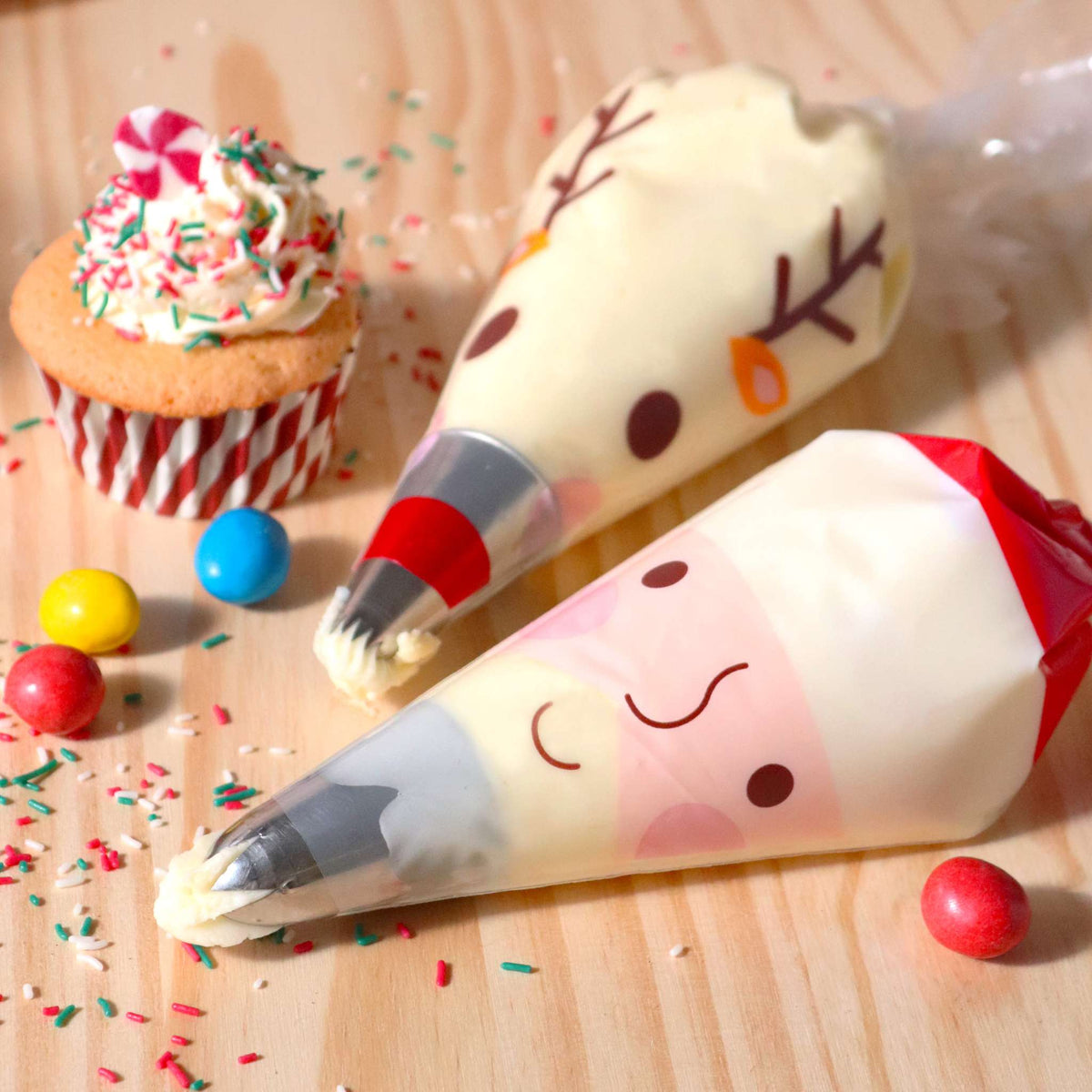 Christmas Fun Disposable Piping Bags Pk/12 (30cm / 12in)