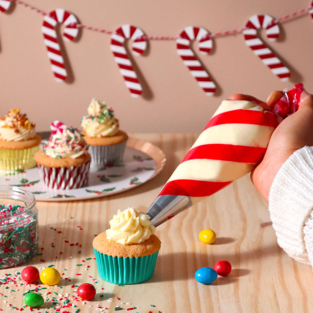 12 Kerst Wegwerpspuitzakken - Candy Cane
