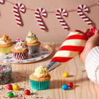 12 Kerst Wegwerpspuitzakken - Candy Cane