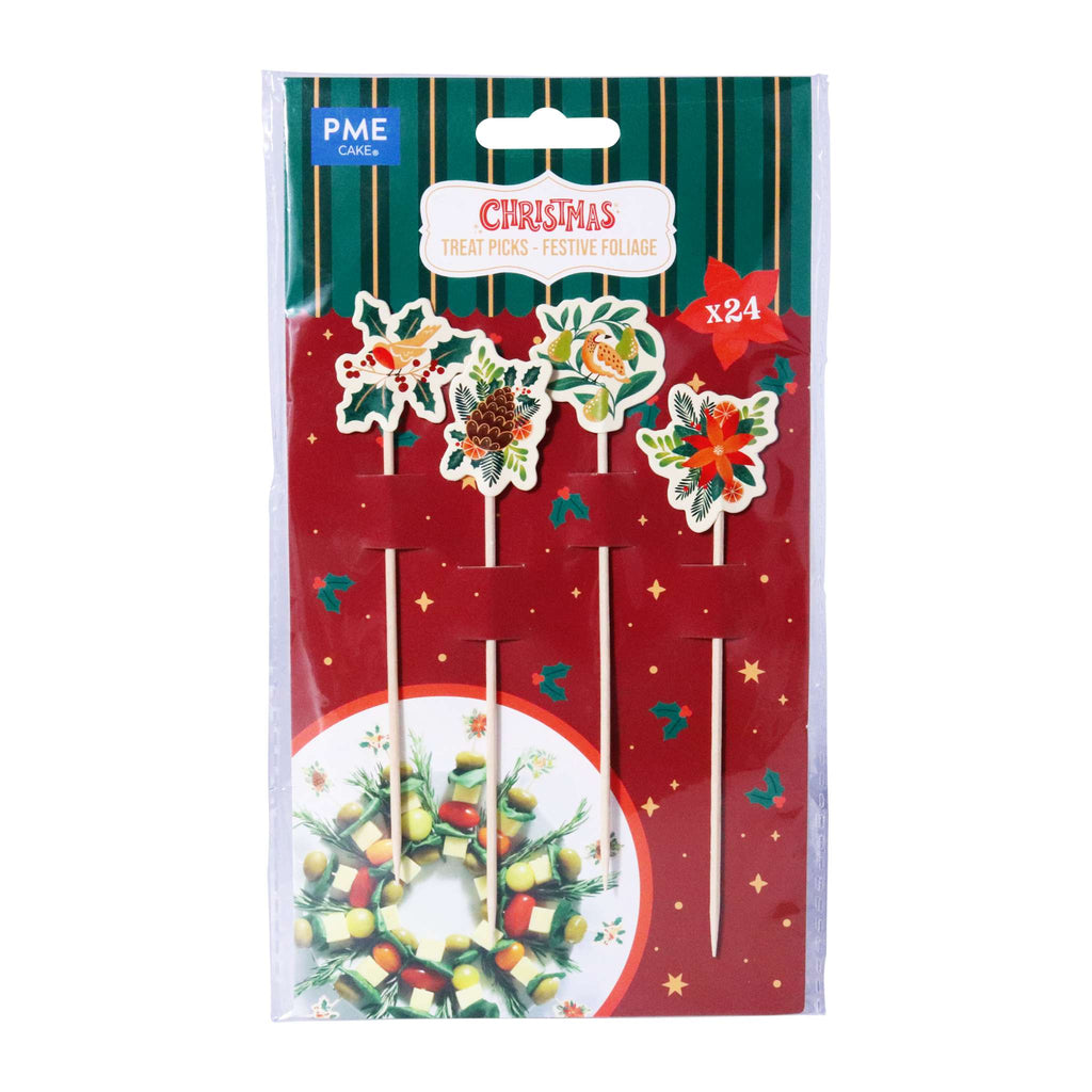 Festive Foliage Treat Picks Pk/24