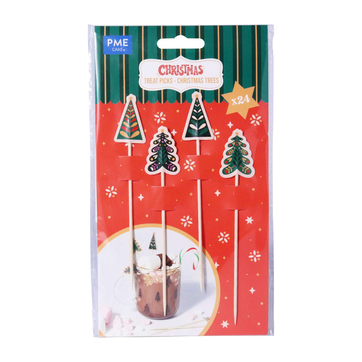 Christmas Trees Treat Picks Pk/24