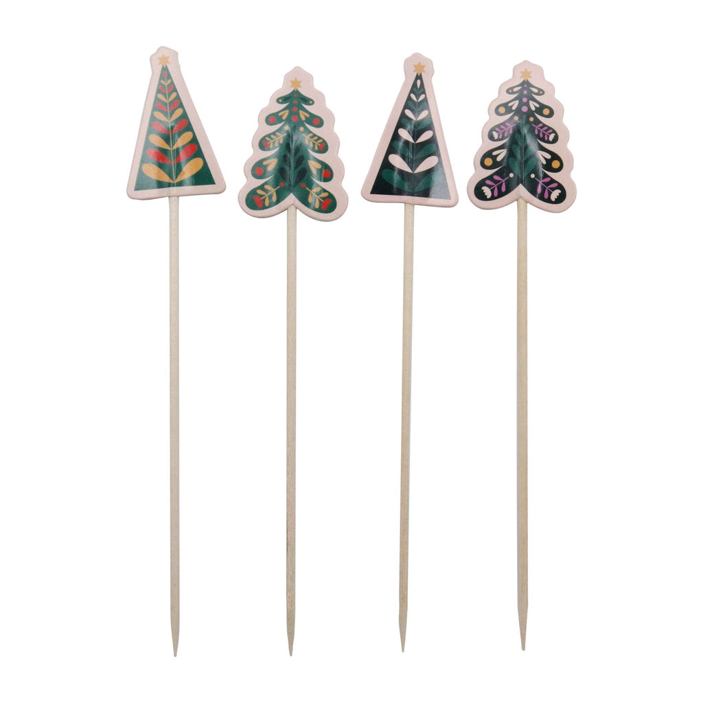 Pics à Snacks de Noël - Arbres de Noël (24 pièces)