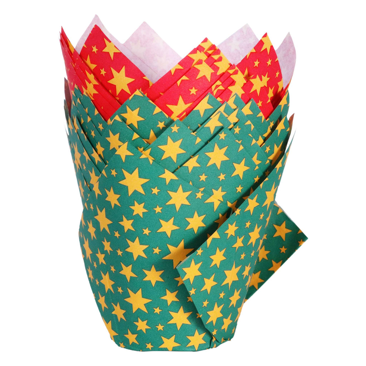 Stars Tulip Shaped Muffin Cases Pk/24