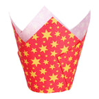 Stars Tulip Shaped Muffin Cases Pk/24
