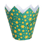 Stars Tulip Shaped Muffin Cases Pk/24