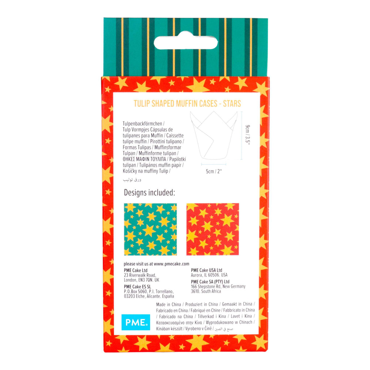 Stars Tulip Shaped Muffin Cases Pk/24