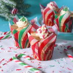 Noël Caissettes à Muffins en forme de Tulipe - Canne en Sucre (24 pièces)