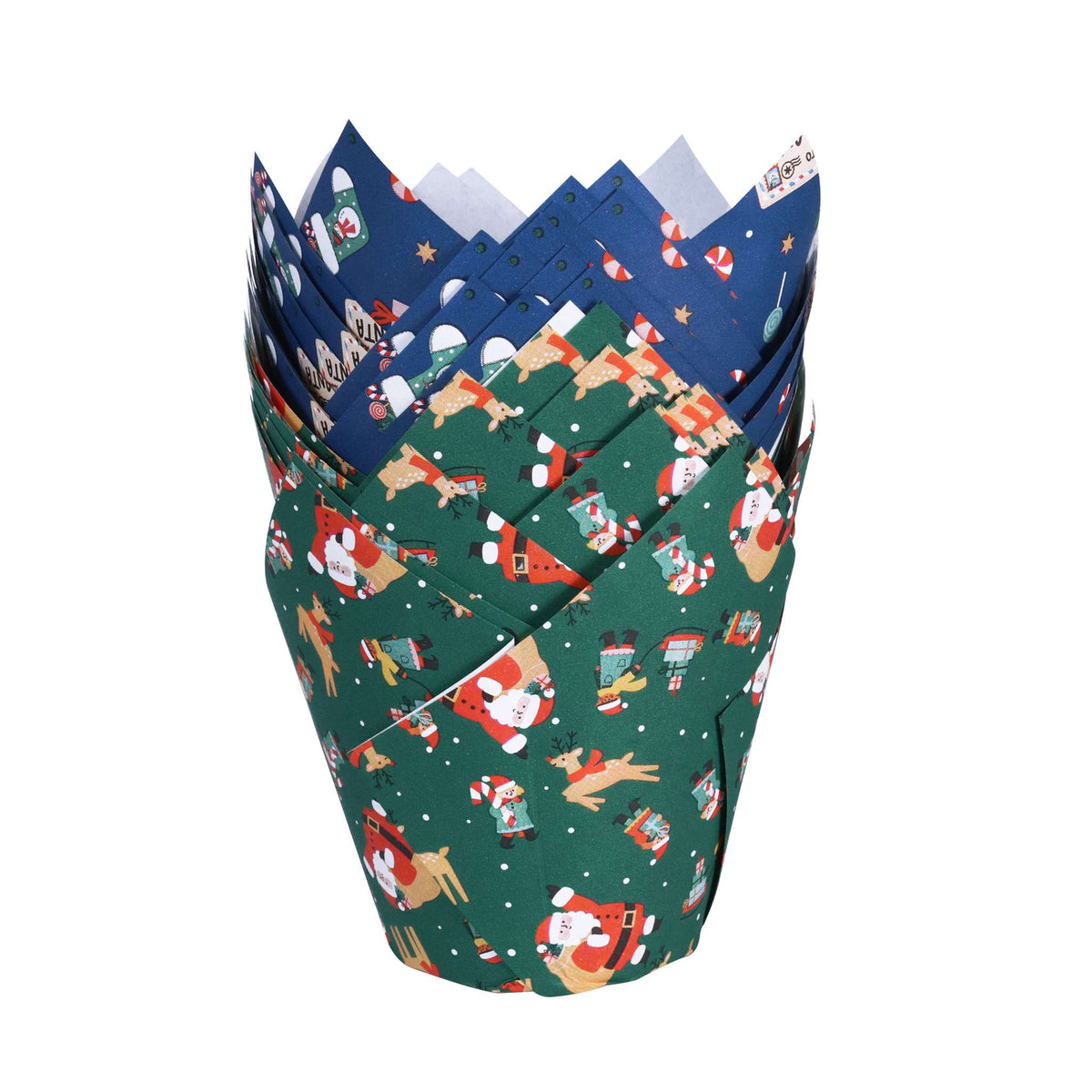 Santa's Workshop Tulip Shaped Muffin Cases Pk/24