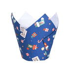 Noël Caissettes à Muffins en forme de Tulipe - Atelier du Père Noël (24 pièces)
