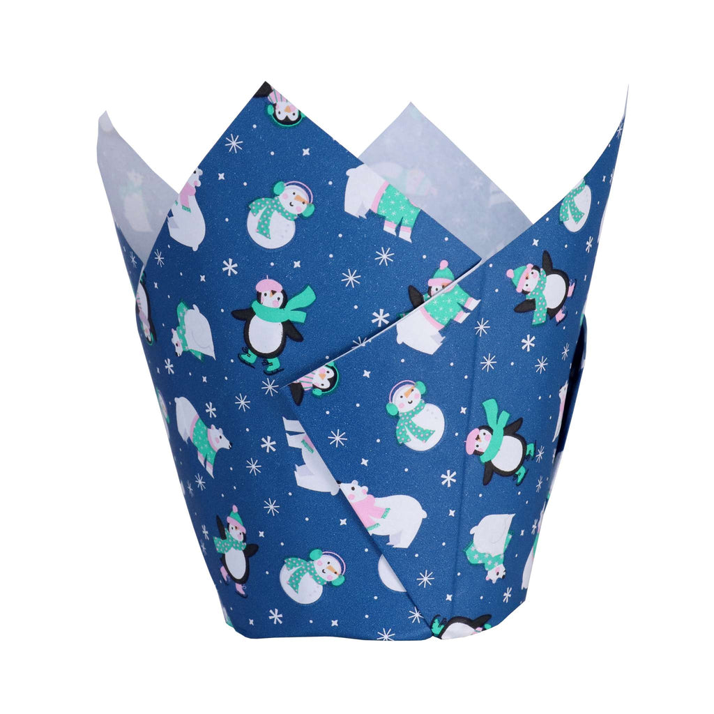 Frosty Tulip Shaped Muffin Cases Pk/24
