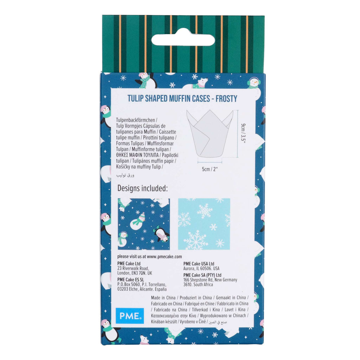 Frosty Tulip Shaped Muffin Cases Pk/24