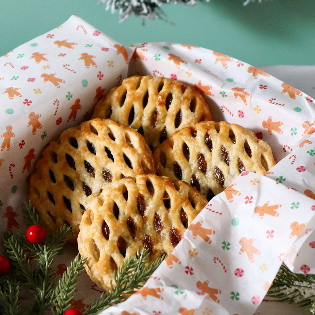 12 Feuilles de papier sulfurisé pour Noël - Pain d'épices