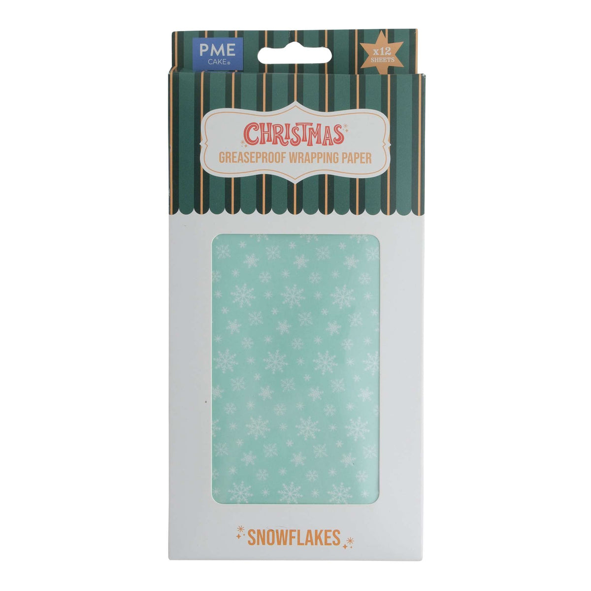 Snowflakes Greaseproof Wrapping Paper Pk/12