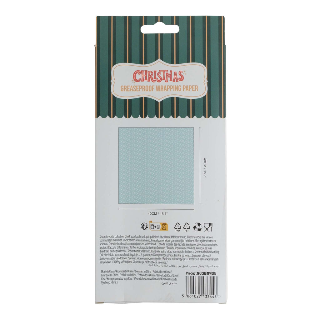 12 Bögen Backpapier für Weihnachtsleckereien & Geschenke - Schneeflocken