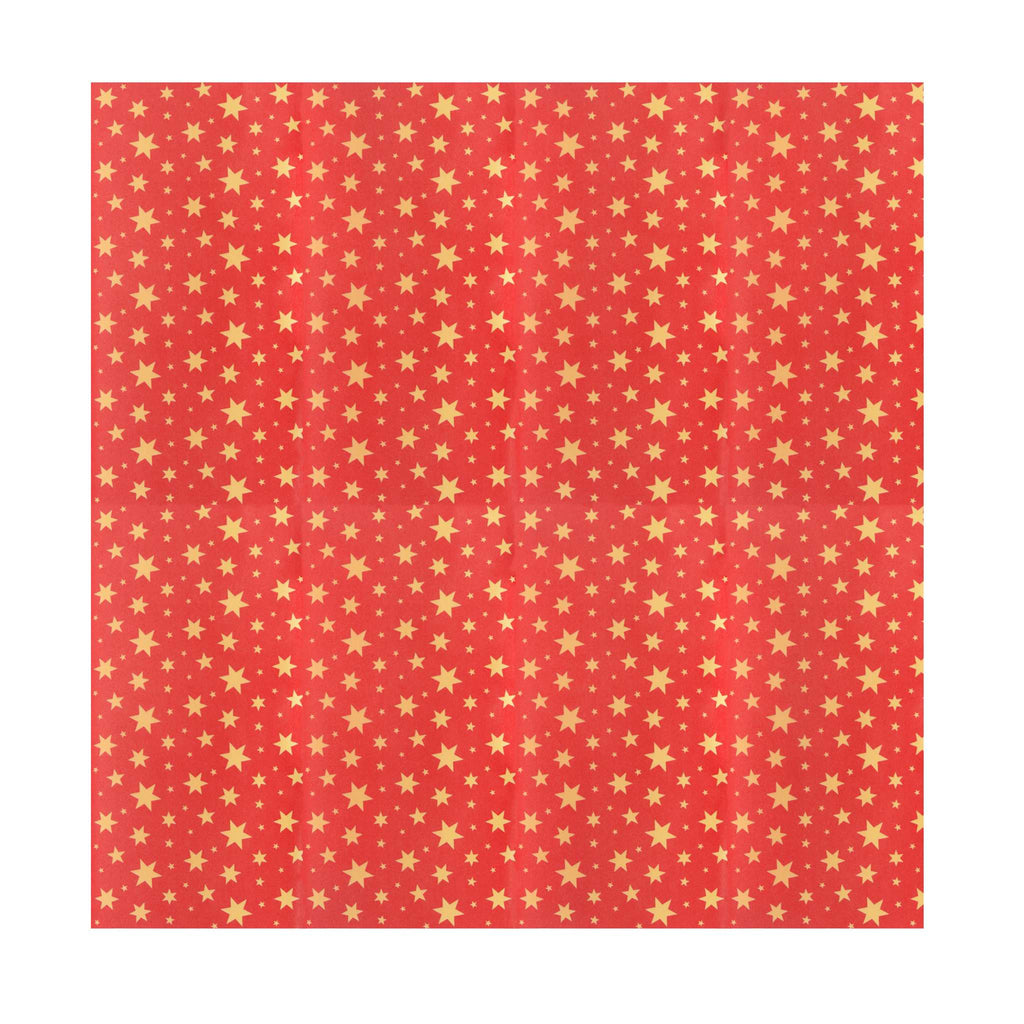 12 Bögen Backpapier für Weihnachtsleckereien & Geschenke - Goldene Sterne