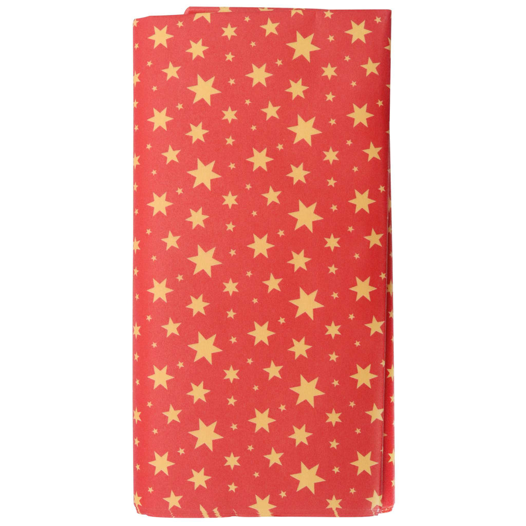 12 Bögen Backpapier für Weihnachtsleckereien & Geschenke - Goldene Sterne