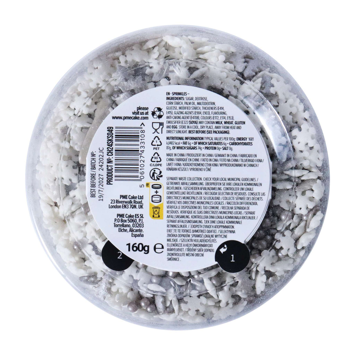 Silver Shining Stars Sprinkle Mix  (120g)