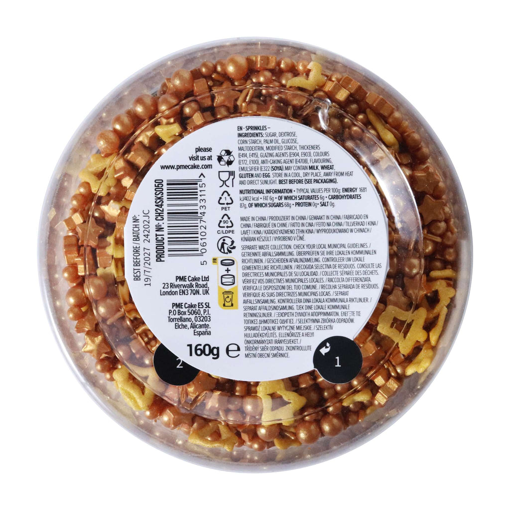 Noël Sprinkles - Cloches en Or (160g)