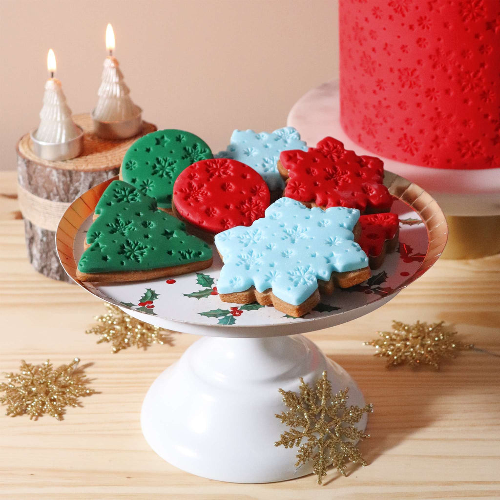 Kerst Fondant Drukmat - Sneeuwachtige Nachten