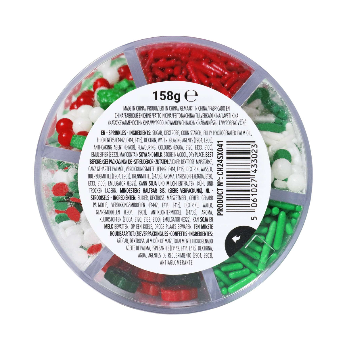 Deck The Halls 6 Cell Sprinkle Set  (158g / 5.57oz)