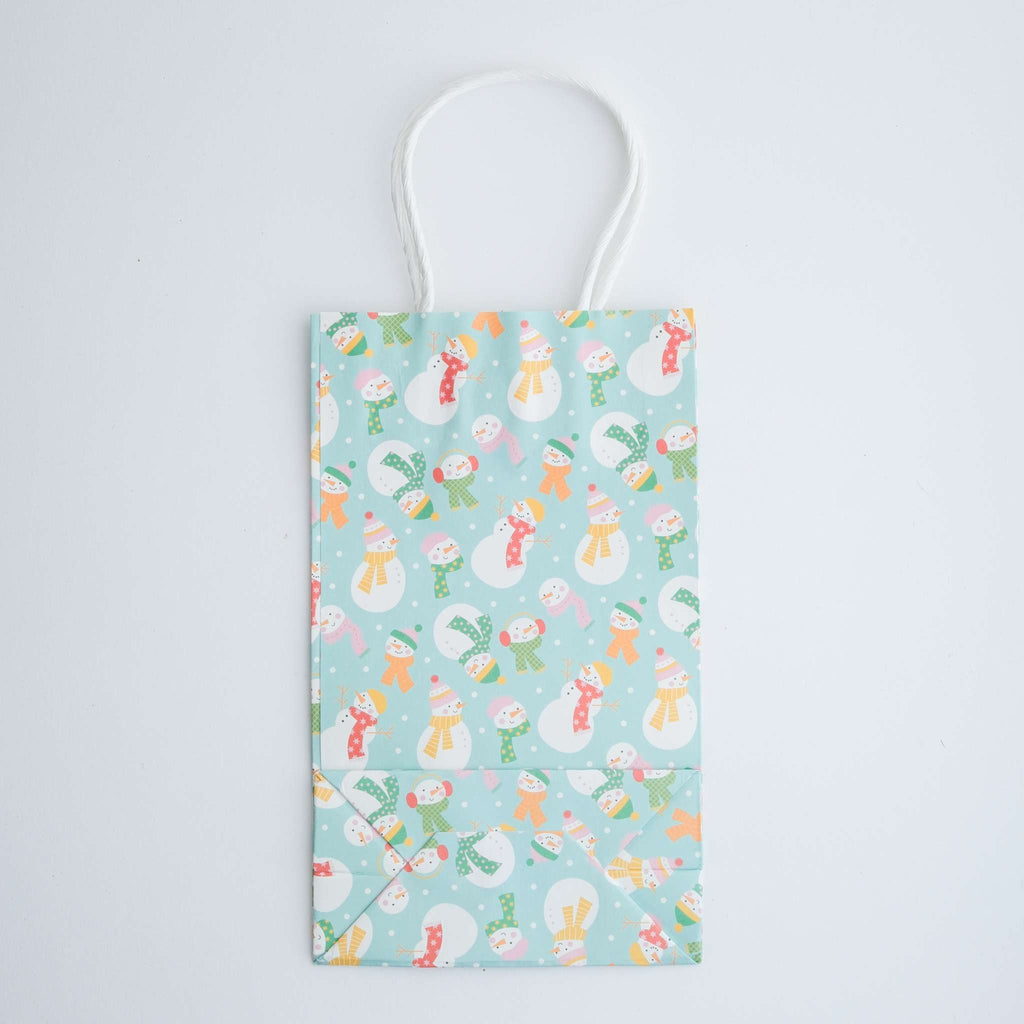 4 Sacs à friandises en papier pour Noël - Bonhommes de neige