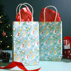 4 Sacs à friandises en papier pour Noël - Bonhommes de neige