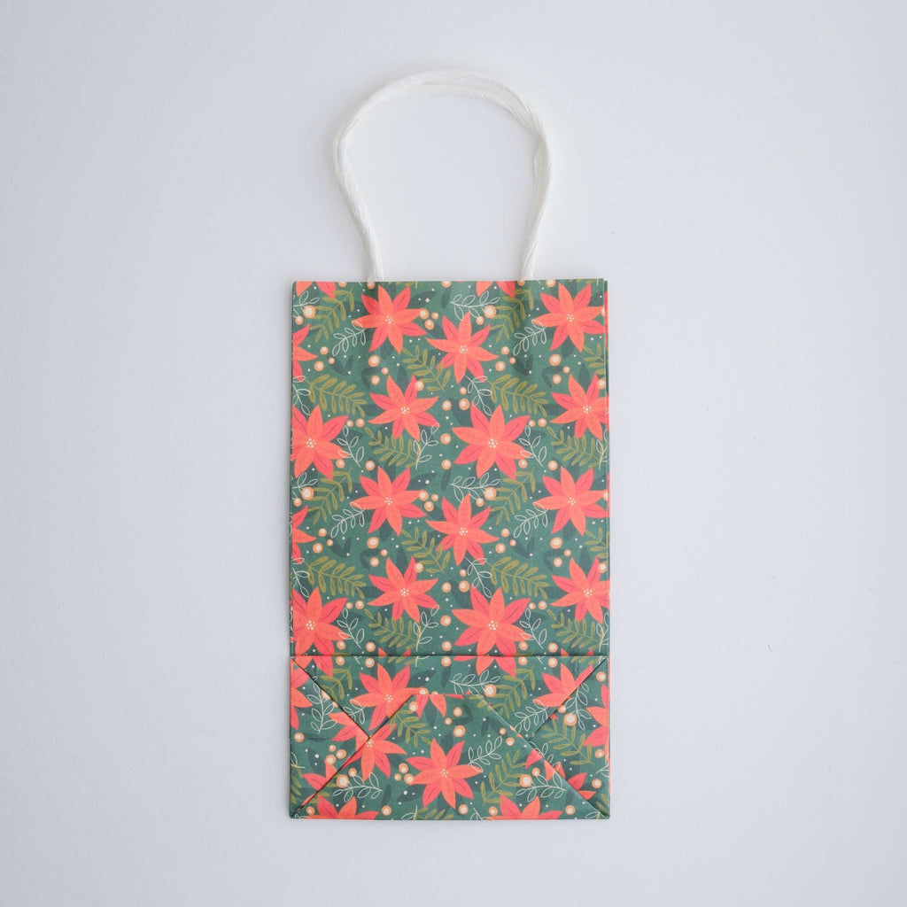 4 Weihnachts Papiertaschen Party-Tüten - Weihnachtsstern