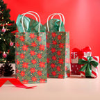 4 Weihnachts Papiertaschen Party-Tüten - Weihnachtsstern