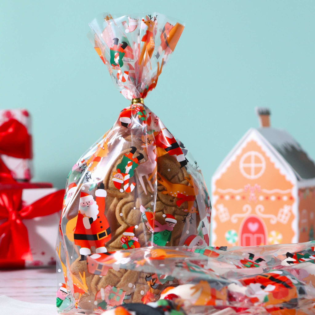 20 Sacs à friandises en plastique pour Noël - Atelier du Père Noël