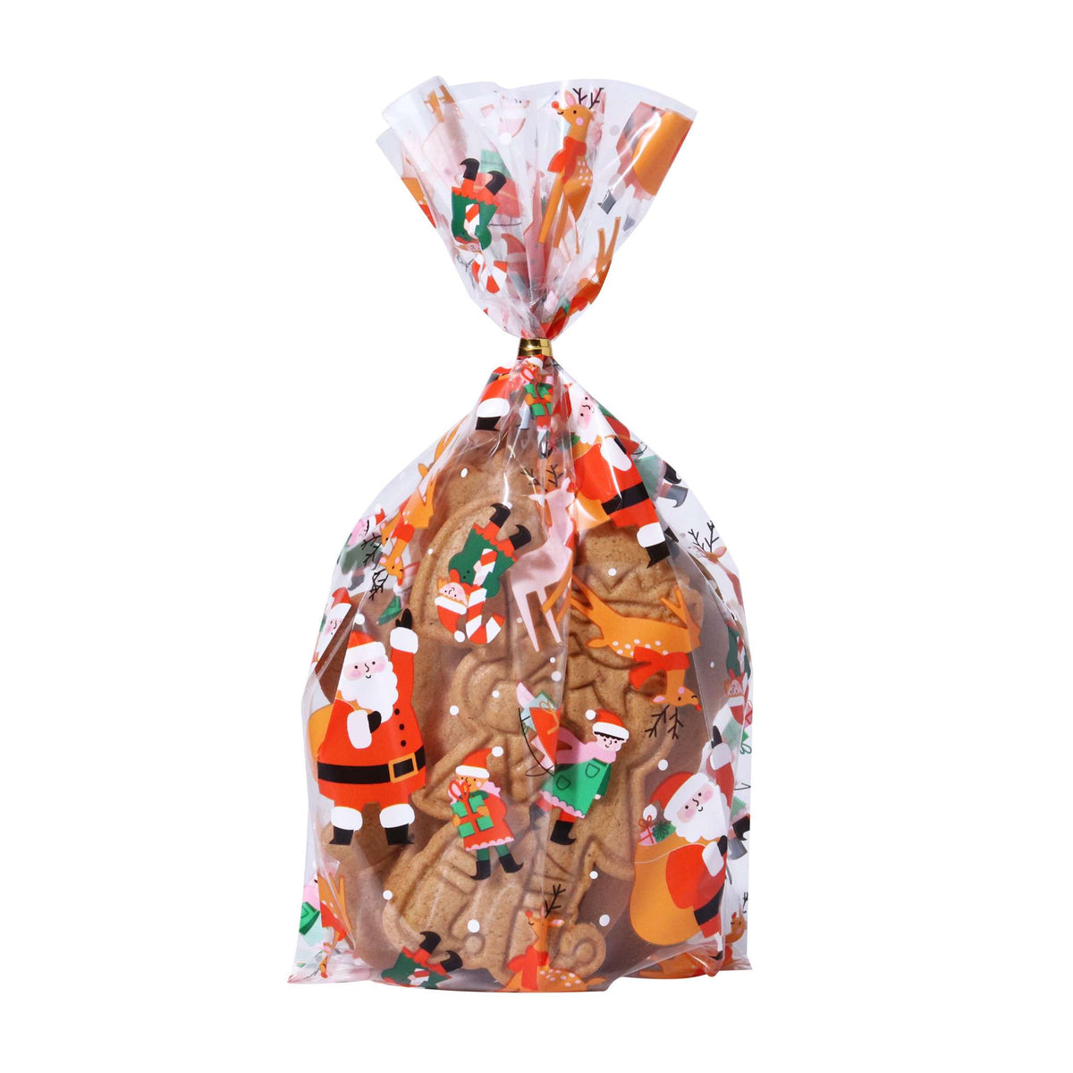 20 Sacs à friandises en plastique pour Noël - Atelier du Père Noël