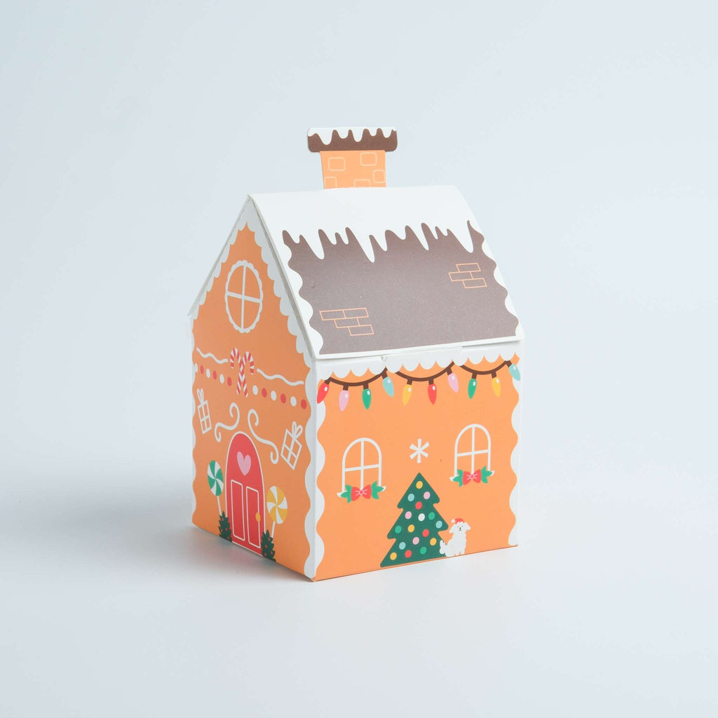 4 Boîtes à Favors de Noël - Maison en Pain d'Épices