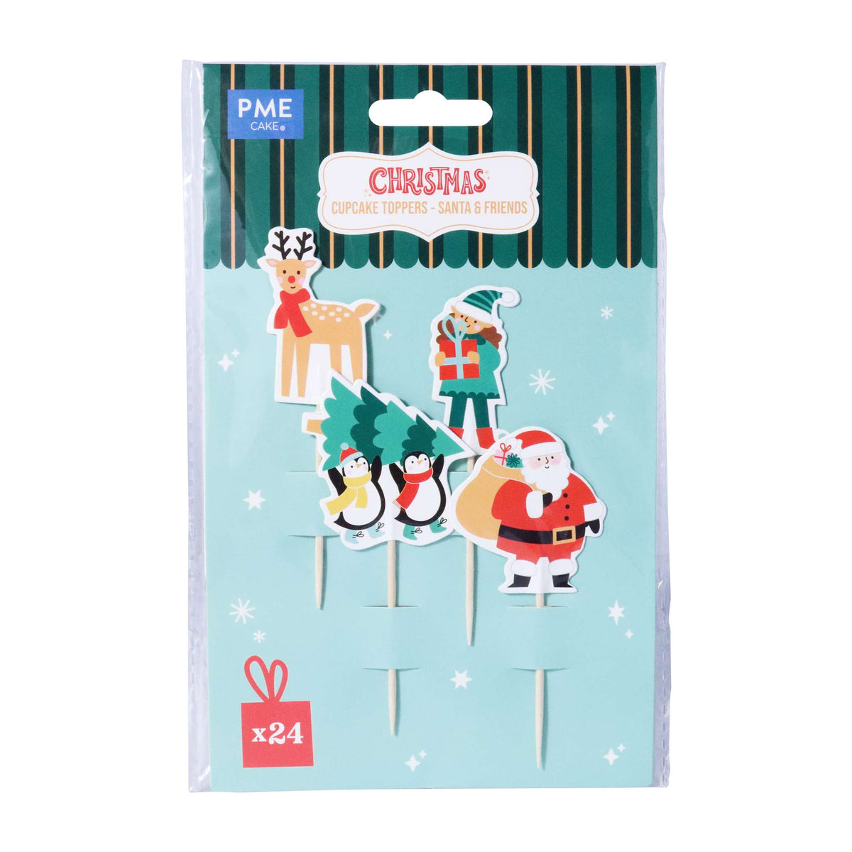 Santa & Friends Cupcake Toppers Pk/24