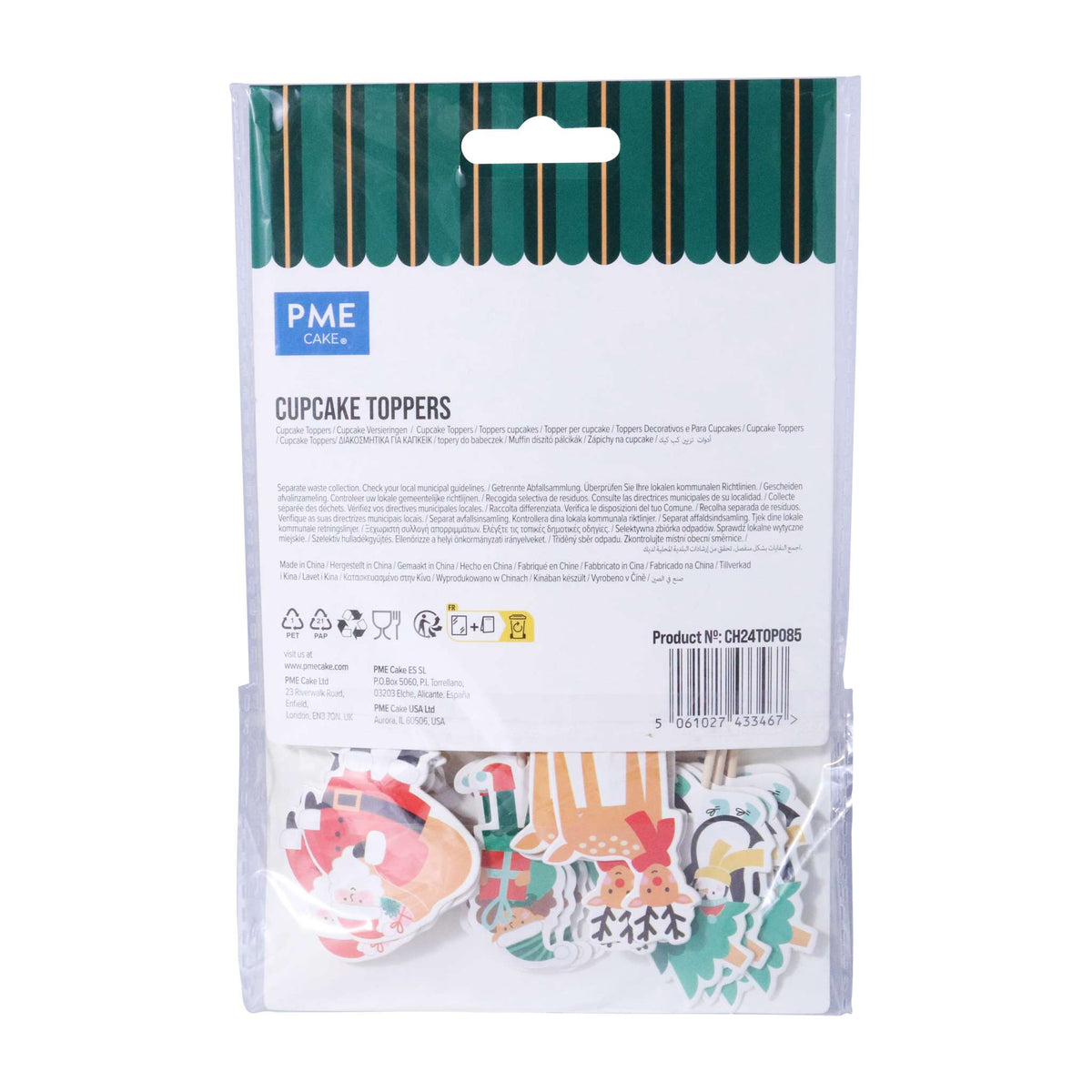 Santa & Friends Cupcake Toppers Pk/24