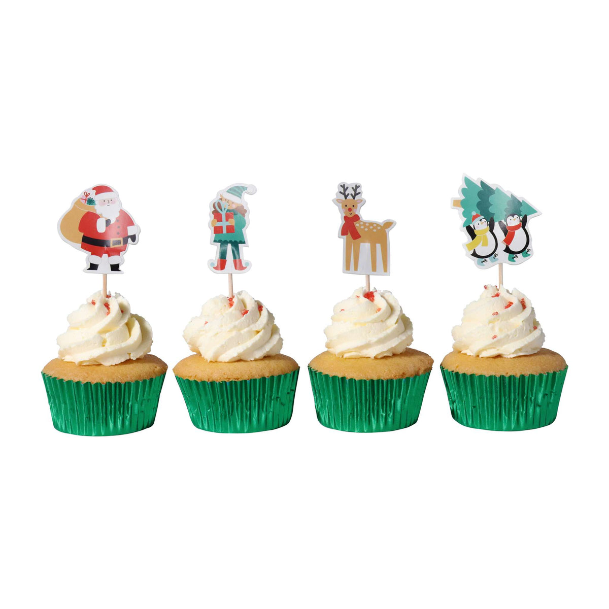 Santa & Friends Cupcake Toppers Pk/24