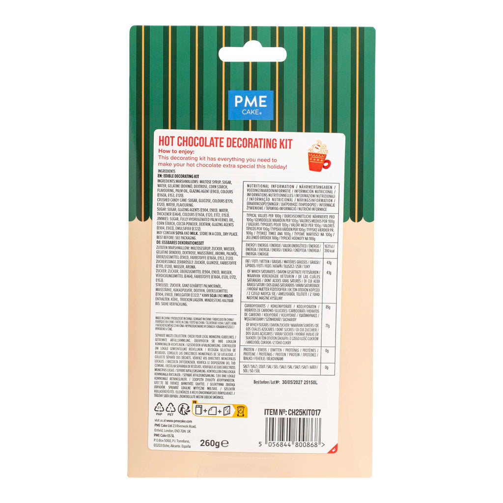 Heiße-Schokolade-Dekorationsset - Pummeliger Weihnachtsmann (260g / 9,17oz)